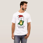 T-shirt vert de kiwi de Père Noël (Devant entier)