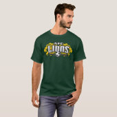T-shirt Vert de lions de CAF (avec #) (Devant entier)