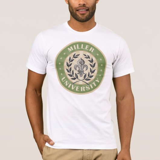 T-shirt Vert de Miller d'université (Devant)