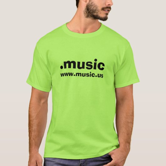 T-shirt vert de .music avec WWW (Devant)