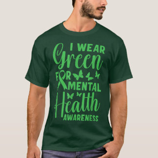T-shirt Vert de sensibilisation à la santé mentale mai3469