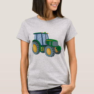 T-shirt vert de tracteur