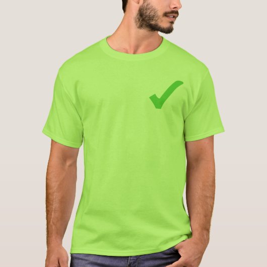 T-shirt vert de trait de repère (Devant)
