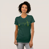 T-shirt Vert de turbines de vent (Devant entier)
