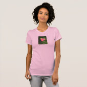 T-shirt vert d'Eco de coeur (Devant entier)