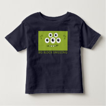 T-shirt vert d'enfant en bas âge de Dah de pièce