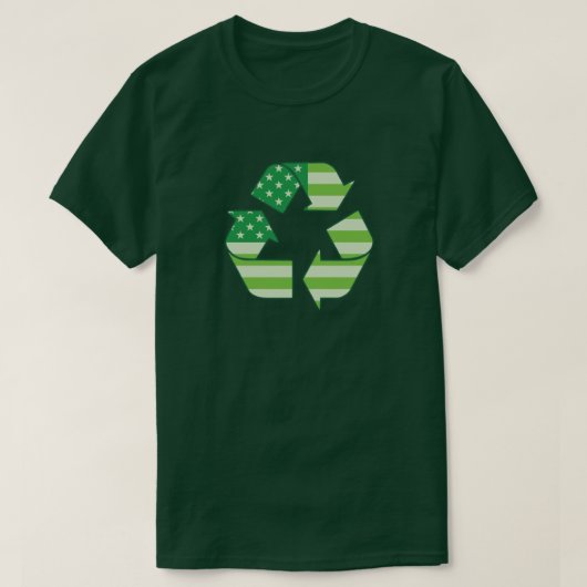 T-shirt Vert des Etats-Unis réutilisant le symbole (Design devant)