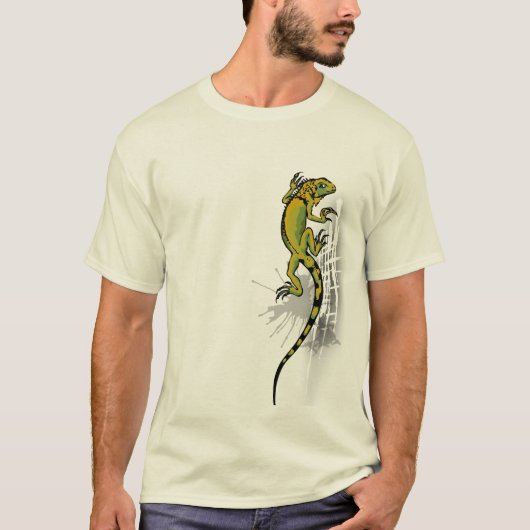 T-shirt vert d'iguane (Devant)