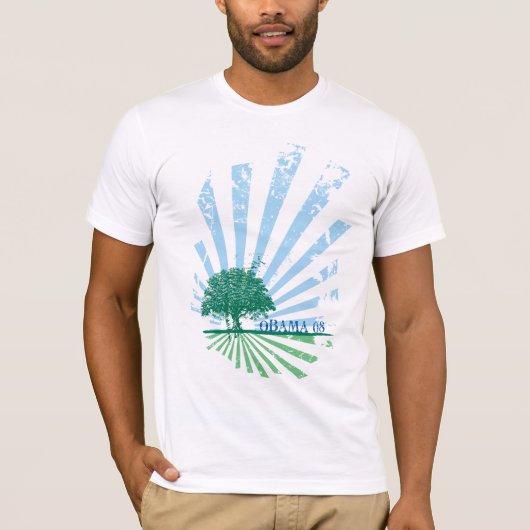 T-shirt Vert d'Obama (Devant)