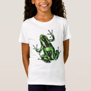 T-shirt vert et noir de grenouille de dard de