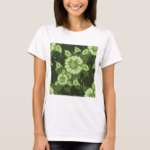 T-shirt vert floral pour femmes (Devant)