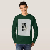 T-shirt vert foncé à manches longues avec image de (Devant entier)