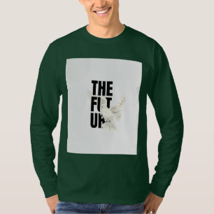 T-shirt vert foncé à manches longues avec image de