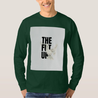 T-shirt vert foncé à manches longues avec image de