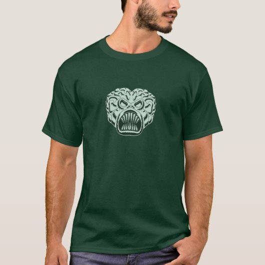 T-shirt Vert-foncé martien - attaque à partir de Mars (Devant)