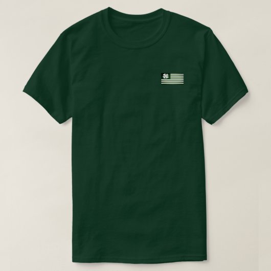 T-shirt vert foncé St Patrick's Day avec logo du d (Design devant)