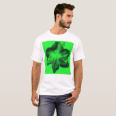 T-shirt Vert foncé sur vert clair Amaryllis (Devant entier)