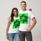 T-shirt Vert foncé sur vert clair Amaryllis (Unisexe)