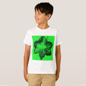 T-shirt Vert foncé sur vert clair Amaryllis (Devant entier)