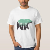 T-shirt Vert forêt d'ours (Devant)