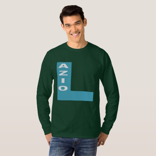 T-shirt vert foret manches longues DESIGN LAZIO (Devant entier)