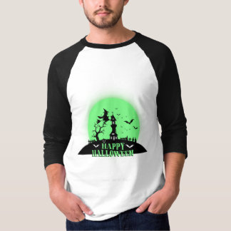 T-shirt vert homme de la fête d'Halloween