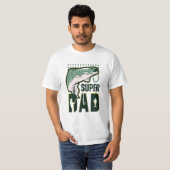 T-shirt Vert Illustré Super Papa (Devant entier)