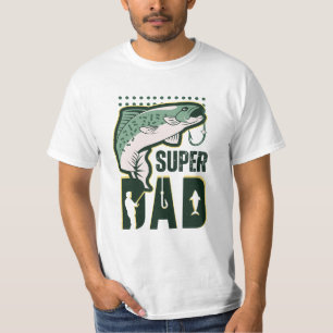 T-shirt Vert Illustré Super Papa