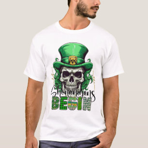 T-shirt Vert irlandais Laissez les Shenanigans Commencer R