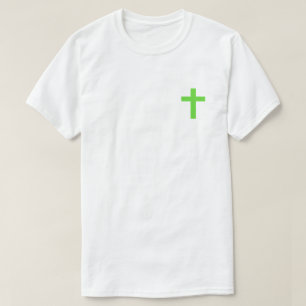 T-shirt Vert Je Crois En Jésus T-Chemise