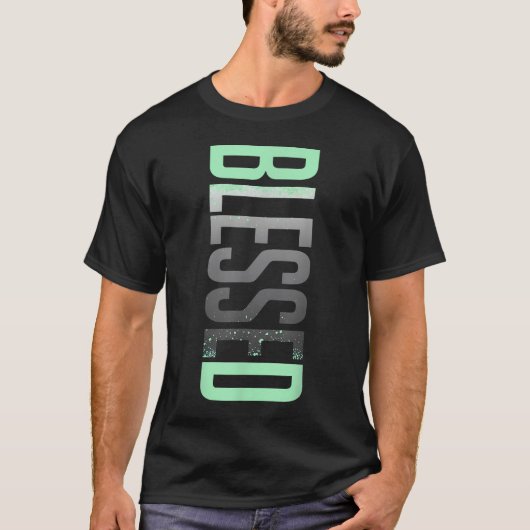 T-shirt Vert Menthe Frais Gris (Devant)