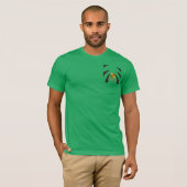 T-shirt vert moderne en or noir (Devant entier)