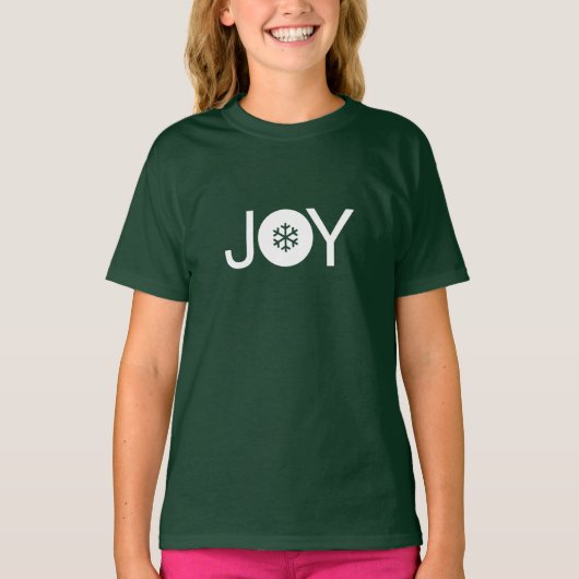 T-shirt vert Noël Joy Kids (Devant)