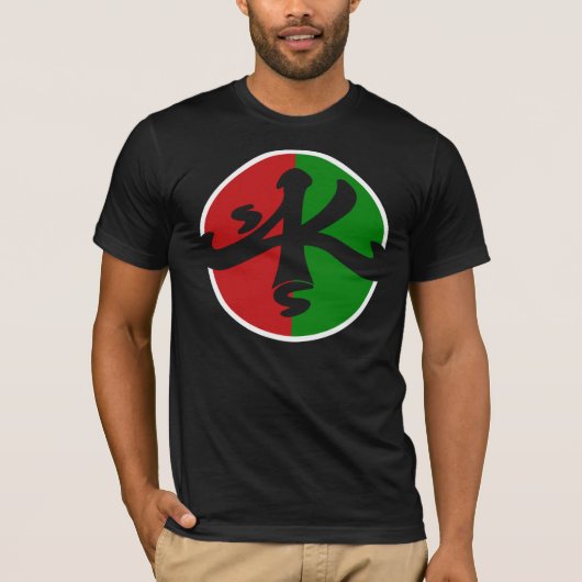 T-shirt Vert noir blanc rouge d'AK (Devant)