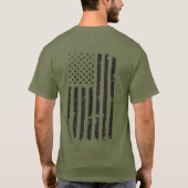 T-shirt vert olive Vétéran militaire américain dra (Dos)