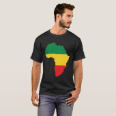 T-shirt Vert, or et drapeau rouge de l'Afrique (Devant entier)