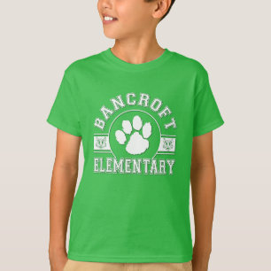T-shirt vert pâle clair de l'élémentaire de Bancro