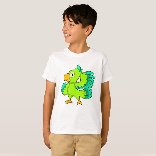 T-shirt Vert perroquet (Devant entier)
