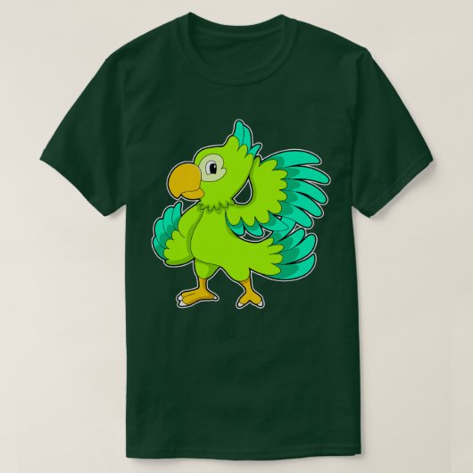 T-shirt Vert perroquet (Design devant)