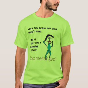 T-shirt Vert Poignée de main de base Oncle Boomerangé