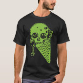 T-shirt vert poison crème glacée cône (Devant)