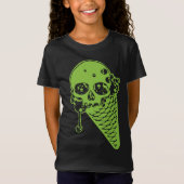 T-shirt vert poison crème glacée cône (Devant)