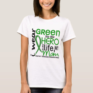 T-shirt Vert pour la maladie rénale de maman du héros 2