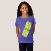 T-shirt vert rétros (Devant entier)