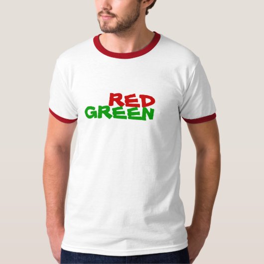 T-shirt vert rouge (Devant)