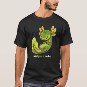 T-shirt Vert sauvage Axolotl mignon Melanoïde Mexicain Sal