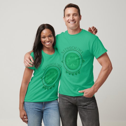 T-shirt vert Shamrock St. Patrick du Missouri (Unisexe)