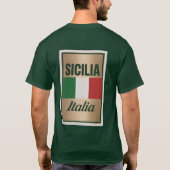T-shirt vert Sicilia Italia (Dos)