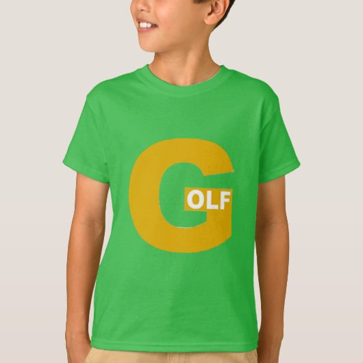 T-shirt vert trèfle Enfants DESIGN GOLF (Devant)