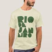 T-shirt Vert typographie de Rio (Devant)